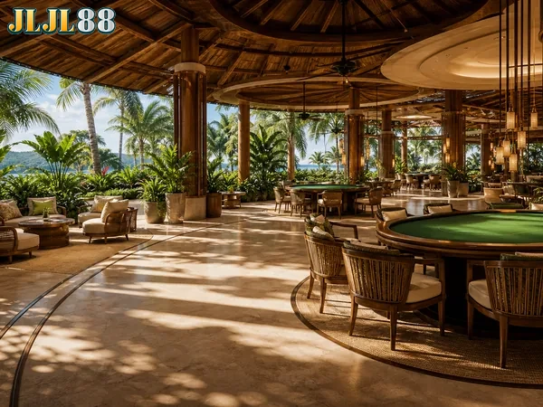 JLJL88 Poker table ready for play